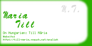 maria till business card